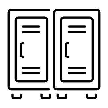 Dolapları temsil eden doğrusal biçim simgesi