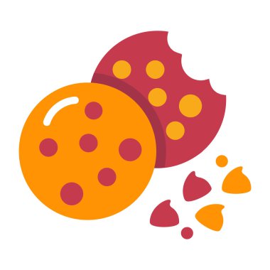 Tatlı Noel kurabiyeleri gösteren düz stil simgesi