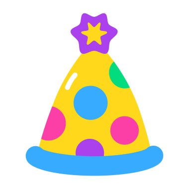 Noel partisi şapkasını tasvir eden düz bir simge