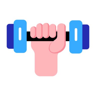 Egzersiz gösteren bir düz biçim simgesi