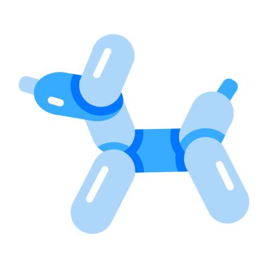 Bir balon köpek gösteren düz bir simge