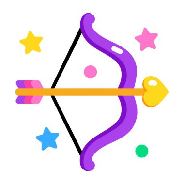 Yay okunu gösteren düz bir simge