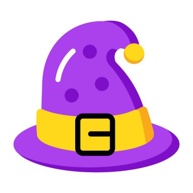 Cadı şapkası tasvir eden yassı bir simge