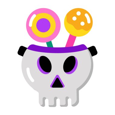 Şekerliği temsil eden düz stil simgesi