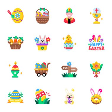 Paskalya Tatil Biçimi Simgeleri Paketi 