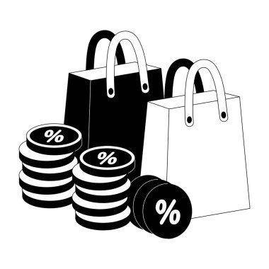 Alışveriş indirimi gösteren yarım yamalak bir tasvir