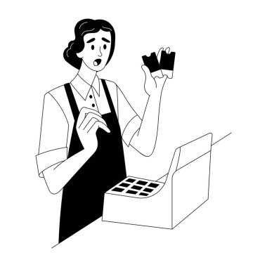  İndirim kuponu tasvir eden el çizimi biçim illüstrasyonu