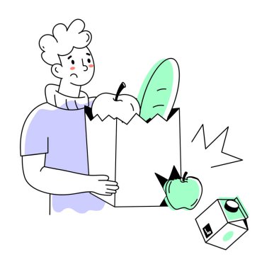 Kolayca düzenlenebilir küçük resim torba yırtılması 