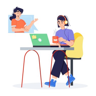 Çevrimiçi istemci desteği illüstrasyonuName 