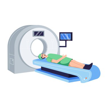 Düz karakter çizimi MRI incelemesi 