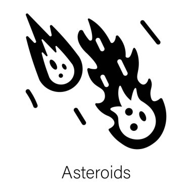 Asteroitlerin modern kabartma biçimi simgesi 