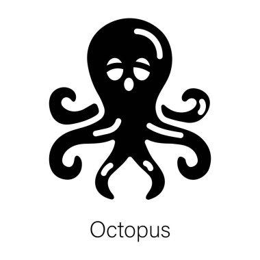 Bir ahtapotun glifini kullanmaya hazır 