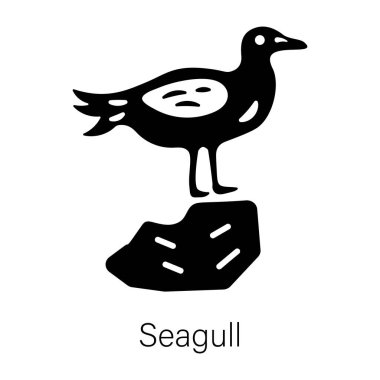 İyi tasarlanmış bir martının kabartma simgesi. 