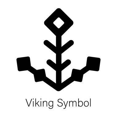 Viking sembolünün değiştirilebilir katı simgesi. 