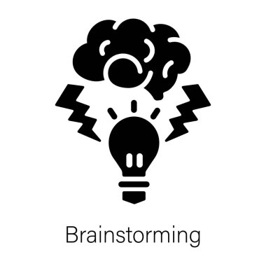 Beyin fırtınasının dolu bir biçim simgesi 