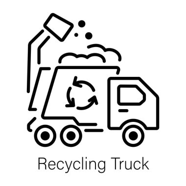 Geri dönüşüm kamyonunun ana simgesi 