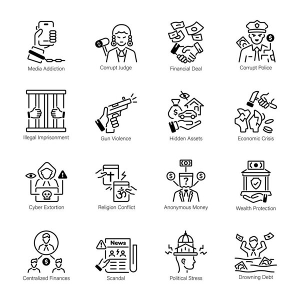 Иконки линий политических ловушек 