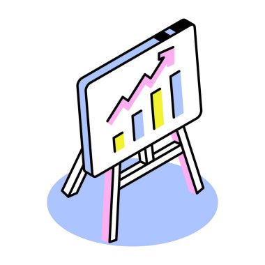 Gerilemeyi gösteren bir izometrik biçim simgesi