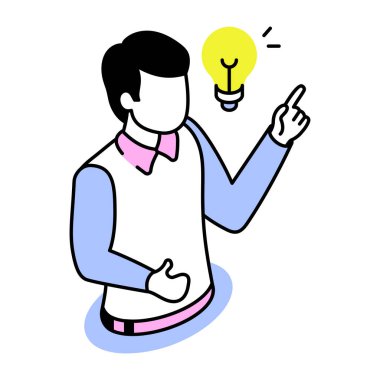 İş fikrini tasvir eden bir izometrik biçim simgesi