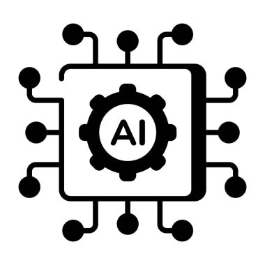 Makine öğrenmesini gösteren bir satır biçimi simgesi