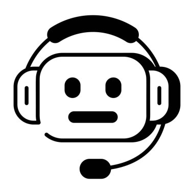 ai asistanı tasvir eden bir taslak biçim simgesi