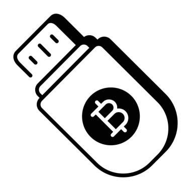 Donanım cüzdanını temsil eden doğrusal bir simge