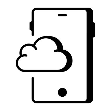 Bulut hareketini temsil eden doğrusal bir simge