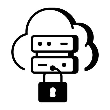 Bulut korumasını gösteren bir satır biçimi simgesi