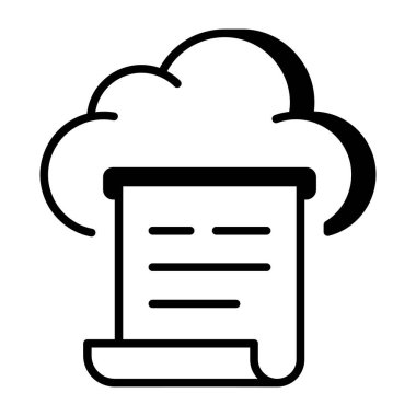 Bulut belgesini temsil eden doğrusal bir simge