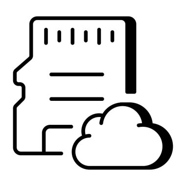 Bulut deposunu temsil eden doğrusal bir simge