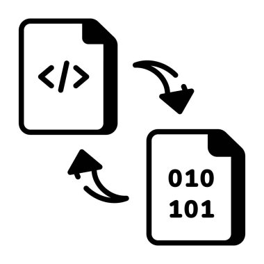 Dosya değişimi tasvir eden bir taslak biçim simgesi