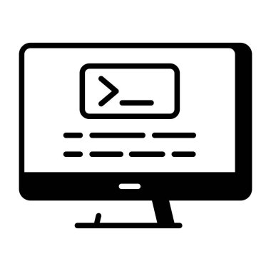 Kod uçbirim gösteren bir satır biçimi simgesi