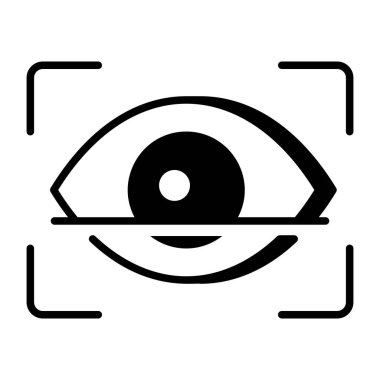 Göz taraması gösteren bir satır biçimi simgesi