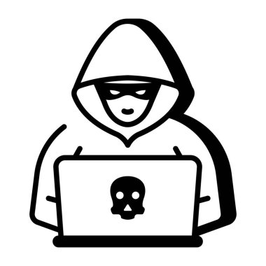 Siber suçları gösteren bir satır biçimi simgesi