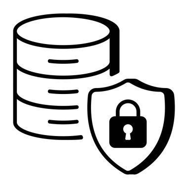 Veri güvenliğini gösteren bir satır biçimi simgesi