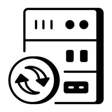 Veri kurtarmayı gösteren bir taslak biçim simgesi