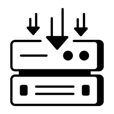 Veri indirmeyi gösteren bir taslak biçim simgesi