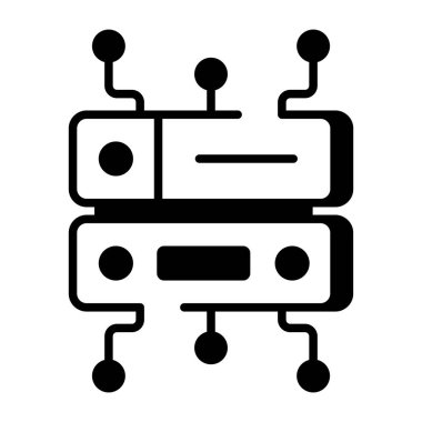 Veri bağlantısını gösteren bir satır biçimi simgesi