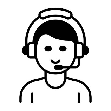 Müşteri hizmetlerini tasvir eden bir taslak biçim simgesi