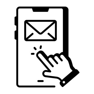 Seçili e- postayı gösteren bir satır biçimi simgesi