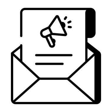 Tanıtım e- postasını gösteren bir satır biçimi simgesi