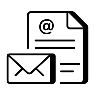 E- posta belgesini gösteren bir taslak biçim simgesi