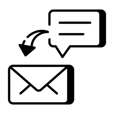 E- postayı temsil eden bir doğrusal biçim simgesi alındı