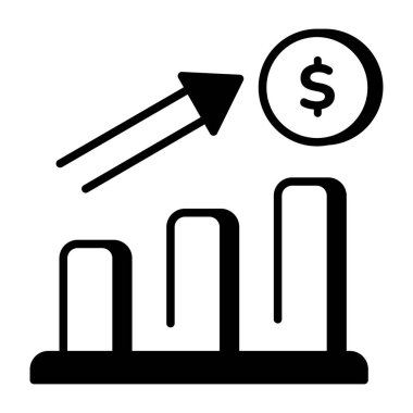 Finansal kar tasvir eden bir taslak biçim simgesi