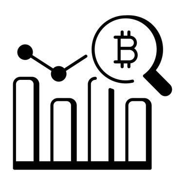 Finansal analizi temsil eden doğrusal bir simge