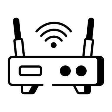 Modemi tasvir eden bir taslak biçim simgesi