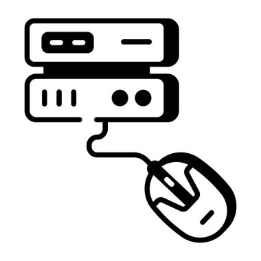 Sunucu kontrolünü gösteren bir satır biçimi simgesi