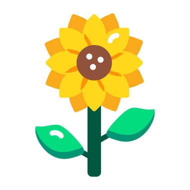 Helianthus 'u gösteren düz bir biçim simgesi