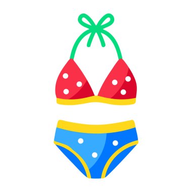 Bikini gösteren düz bir simge