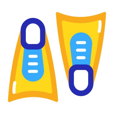 Yüzgeçleri gösteren düz bir simge